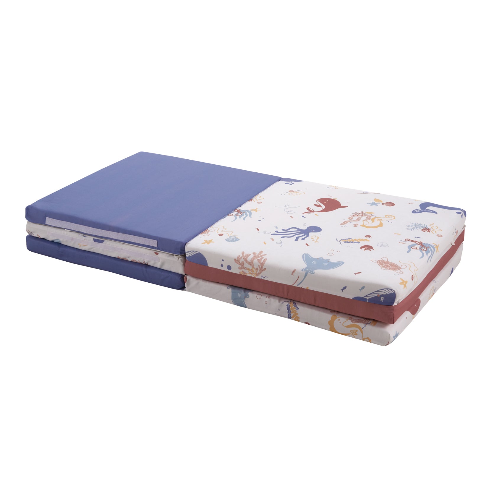 Интелигентна Постелка 5в1 Морски Свят -Постелка За Игра, Подвижен Матрак, Барбарон, Тунел и Къща Tineo