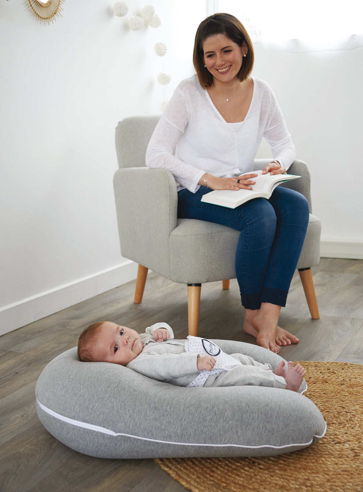 Multirelax Възглавница За Майчинство И Кърмене 3В1 Сив Candide