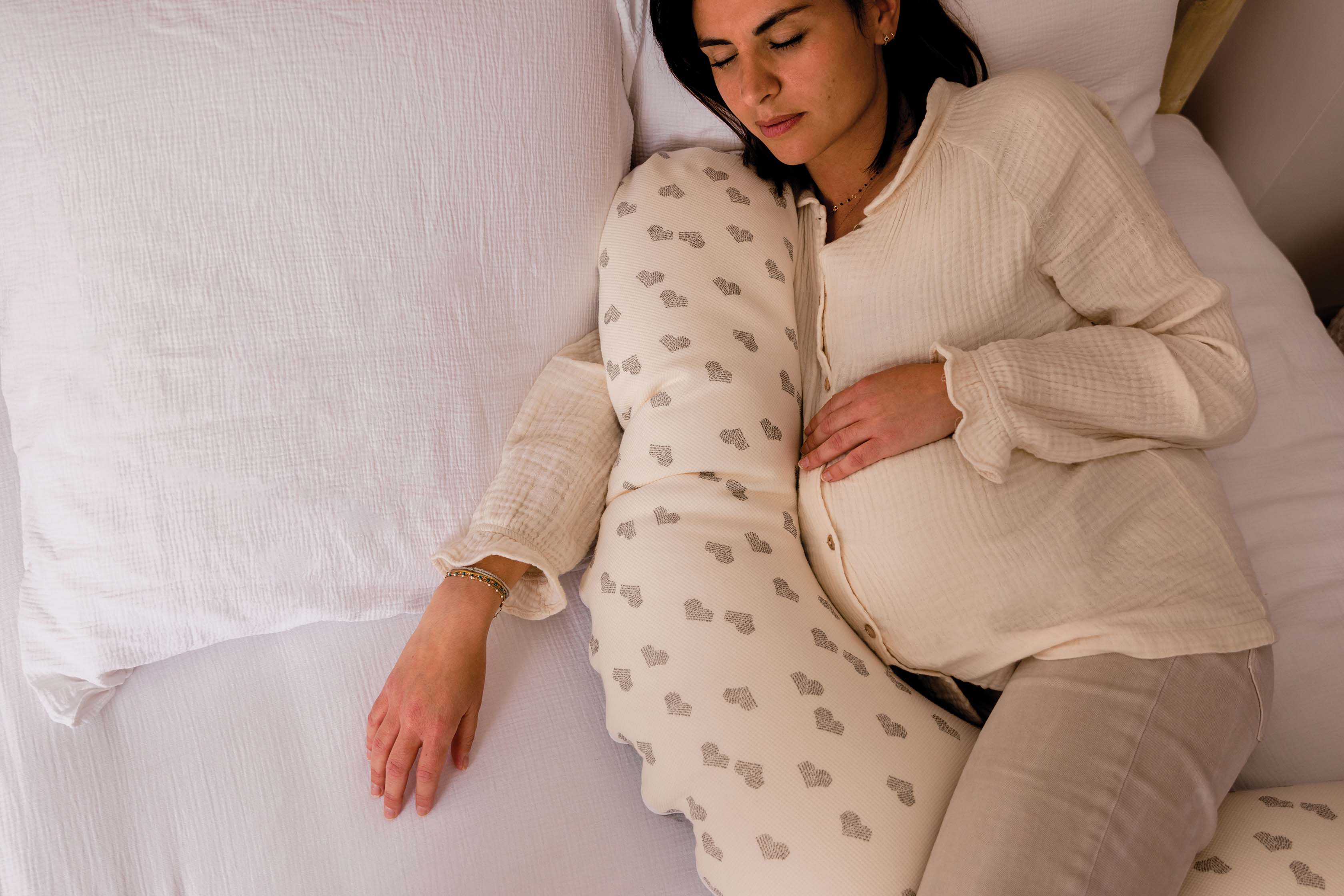 Multirelax Възглавница За Майчинство И Кърмене 3В1 Сиви Сърца Candide