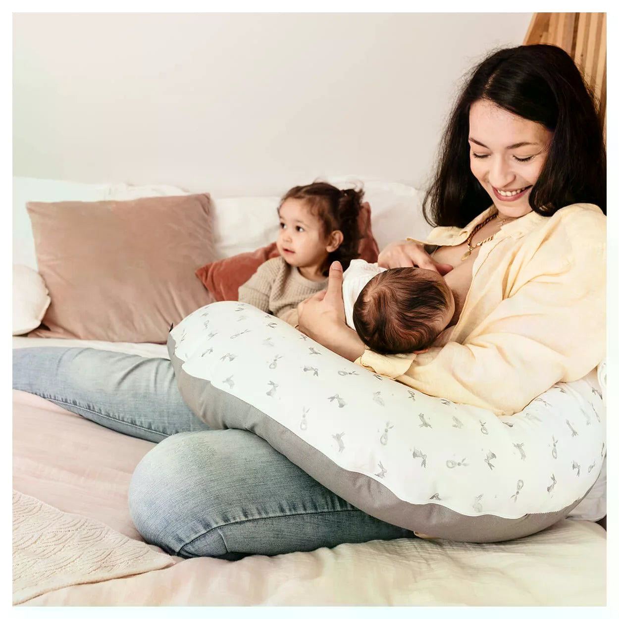 Multirelax Възглавница За Майчинство И Кърмене 3В1 Зайчета Candide