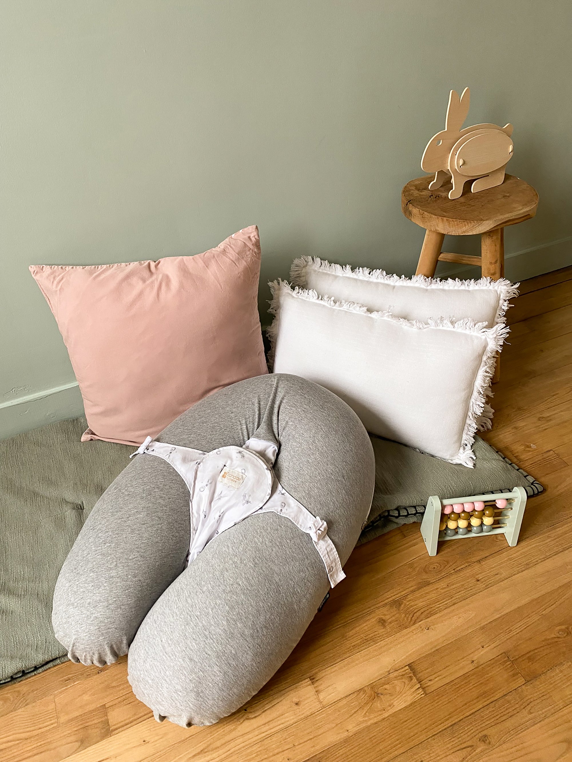 Multirelax Възглавница За Майчинство И Кърмене 3В1 Сиви Зайчета Candide