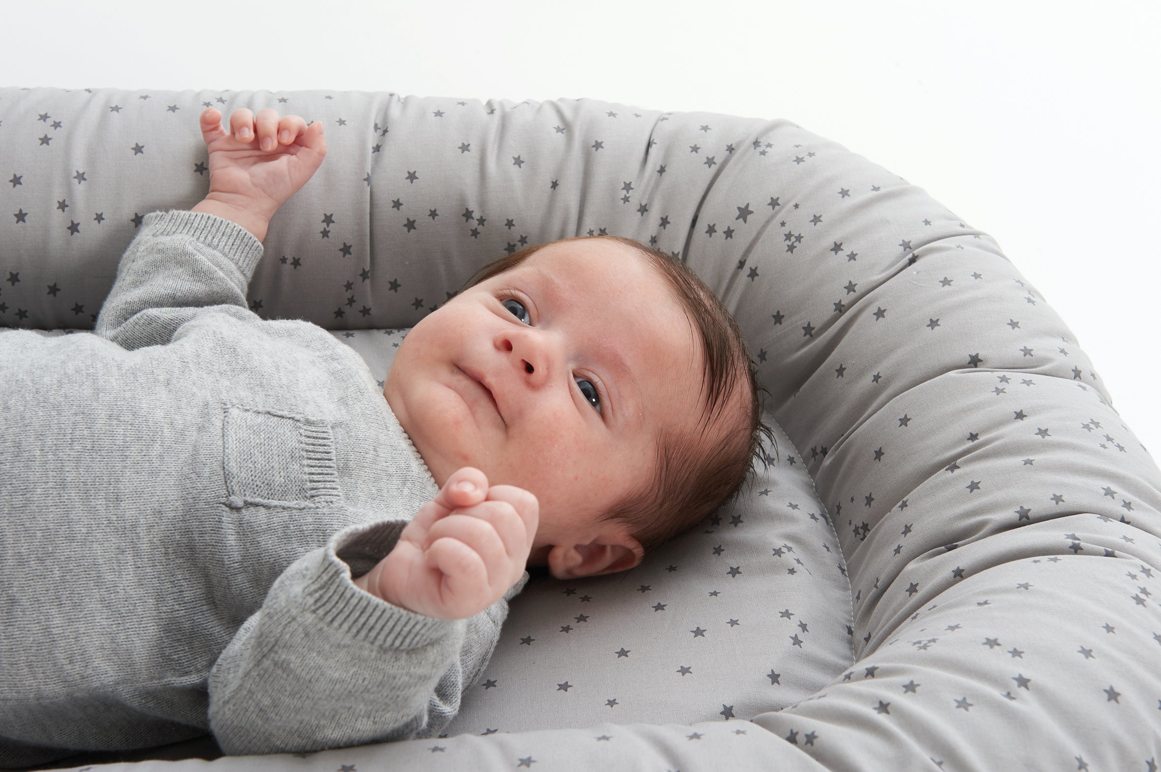 Бебешко Гнездо с 2 лица Сиво 95x60cm Tineo