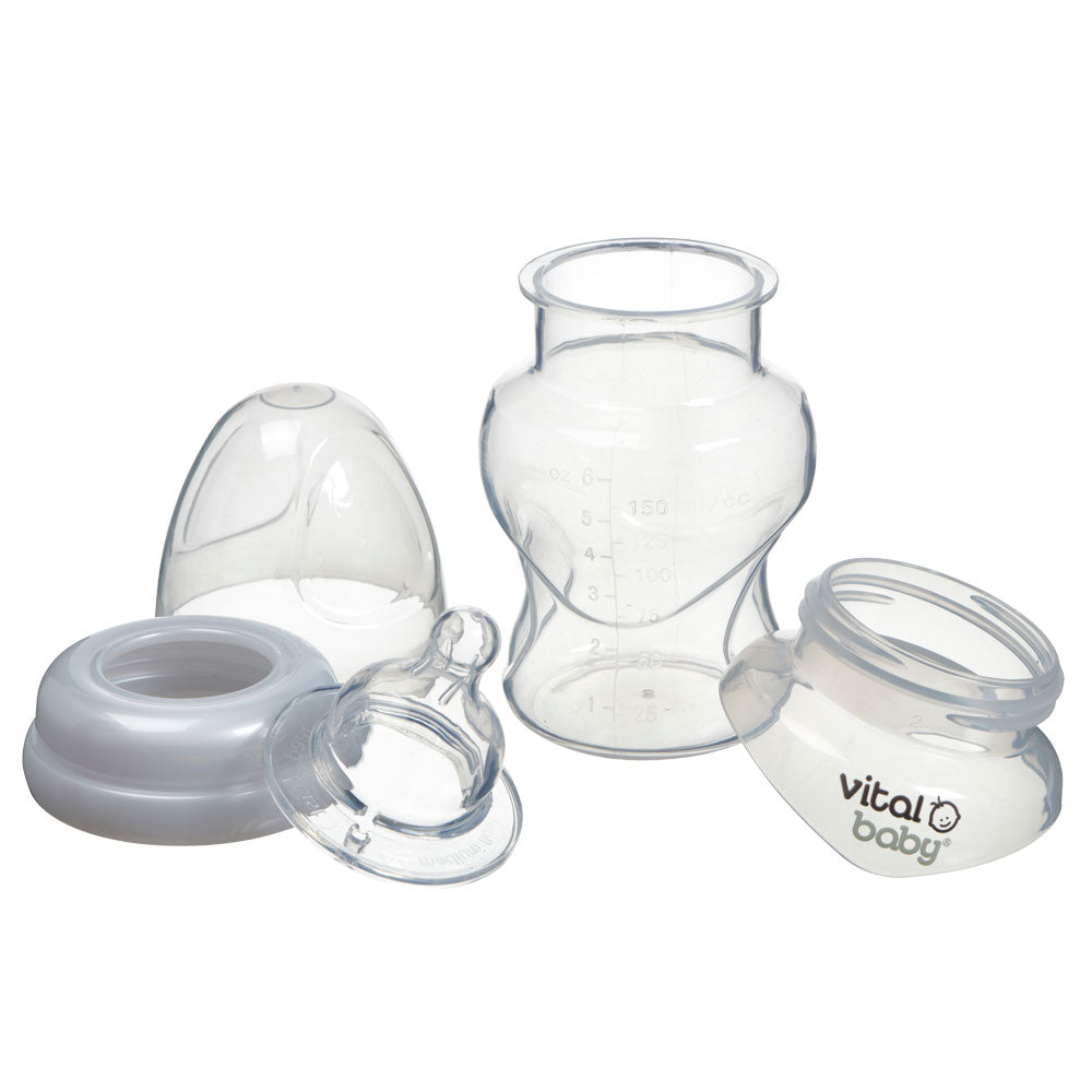 Силиконово шише за подпомагане на храненето Anti-Colic 150 мл. 0+ Vital Baby