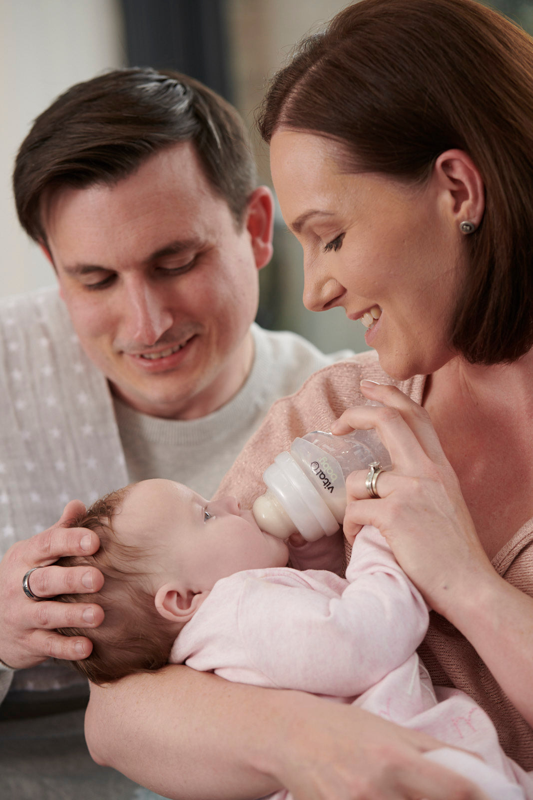 Силиконови биберони 3+ месеца за подпомагане на храненето Vital Baby