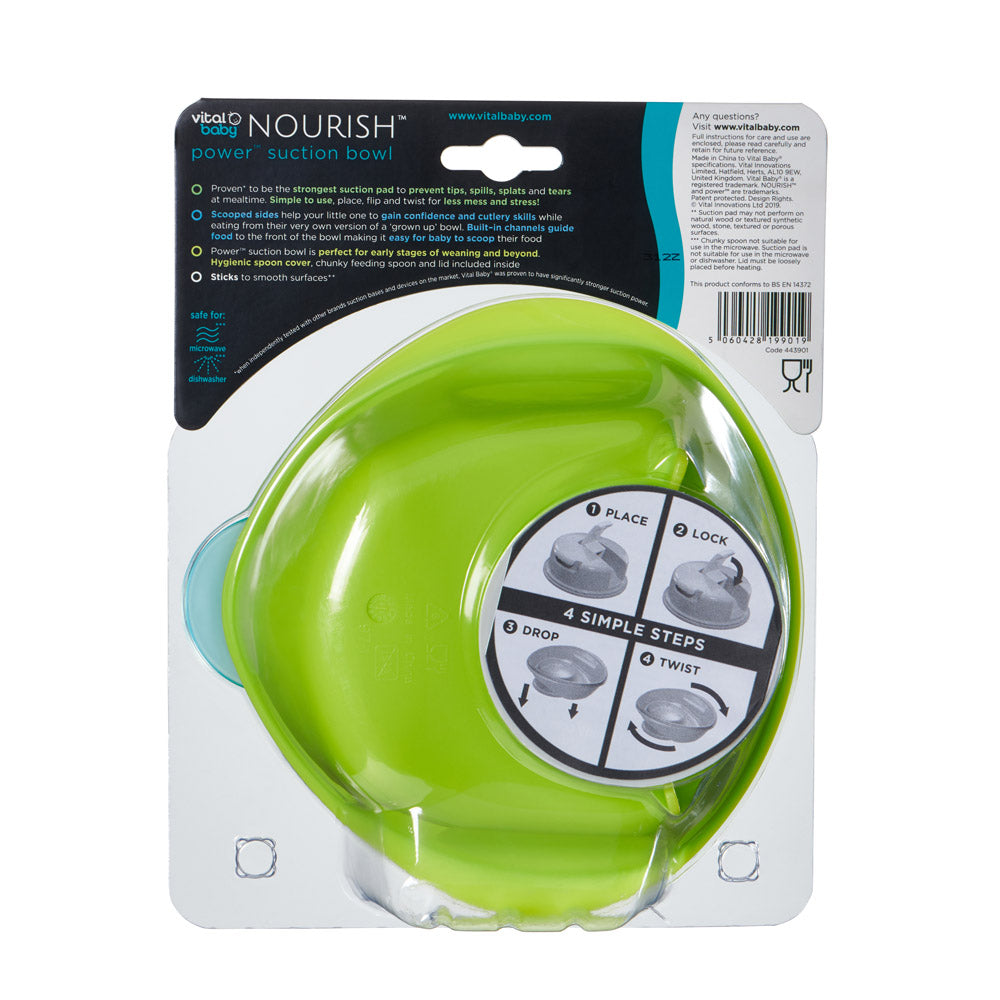 Вакумна купа за хранене зелена Vital Baby