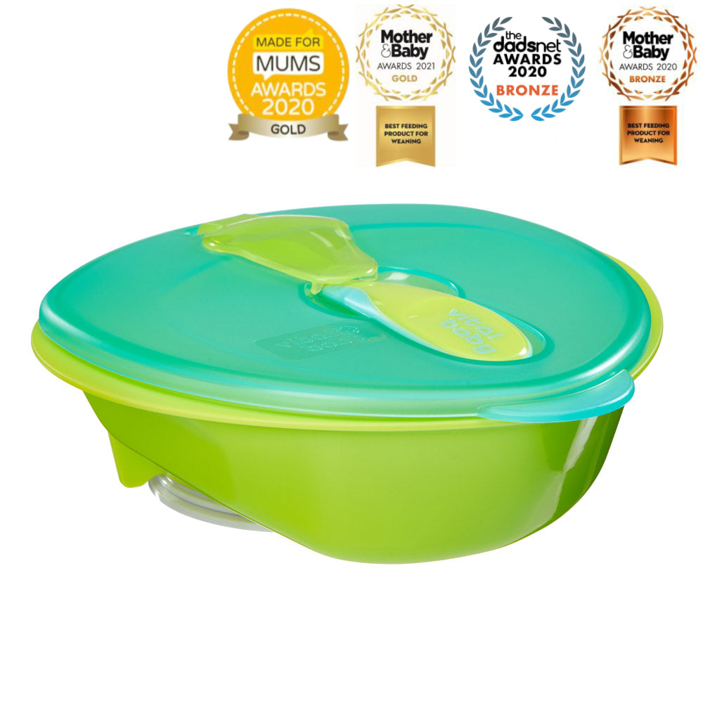 Vital Baby vacuum feeding bowl green
