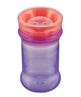 Cana rezistenta la varsare cu margine din silicon moale pentru a bea la 360° Purple Vital Baby 