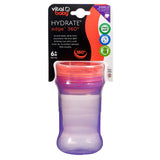 Cana rezistenta la varsare cu margine din silicon moale pentru a bea la 360° Purple Vital Baby 