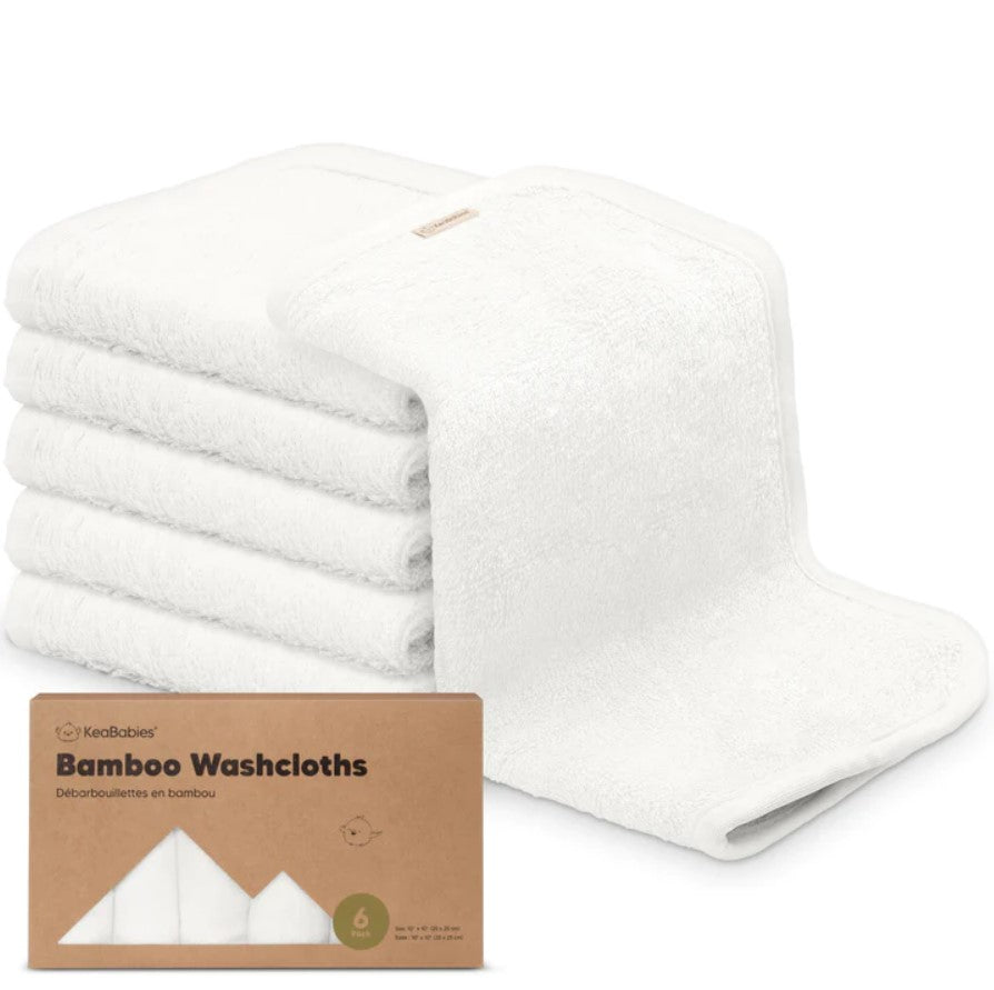 Organic Bamboo Towels 6 pcs White KeaBabies