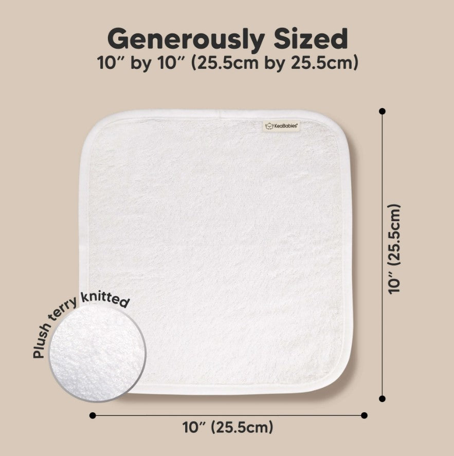 Kърпи От Органичен Бамбук 6 бр Бели KeaBabies