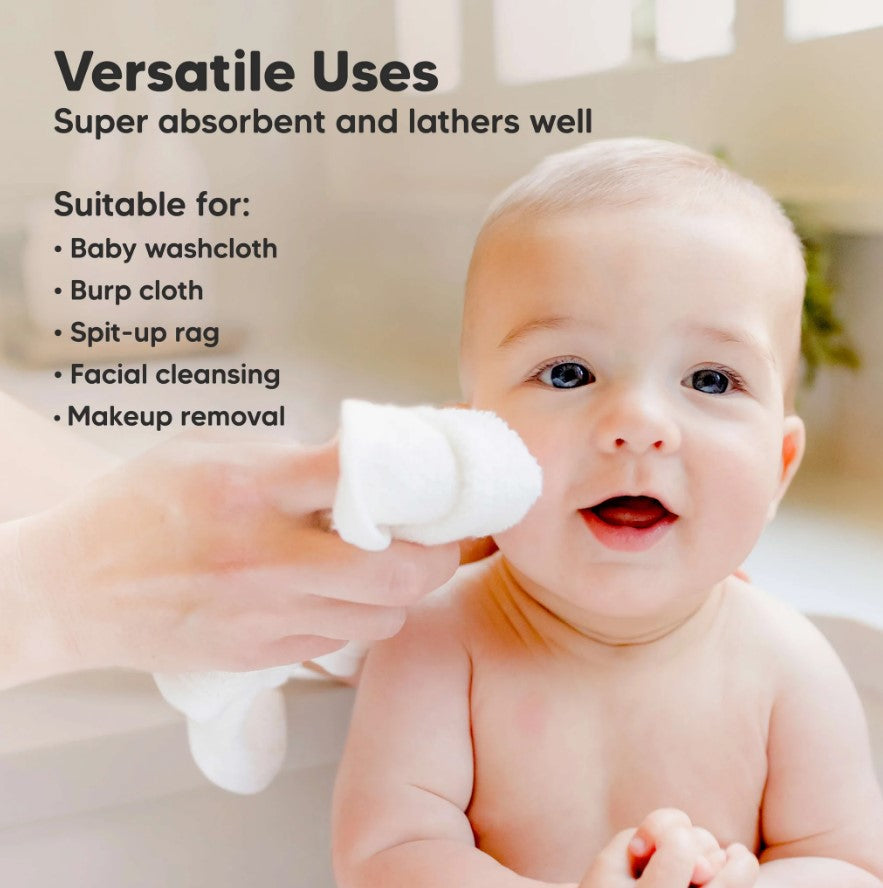 Kърпи От Органичен Бамбук 6 бр Бели KeaBabies