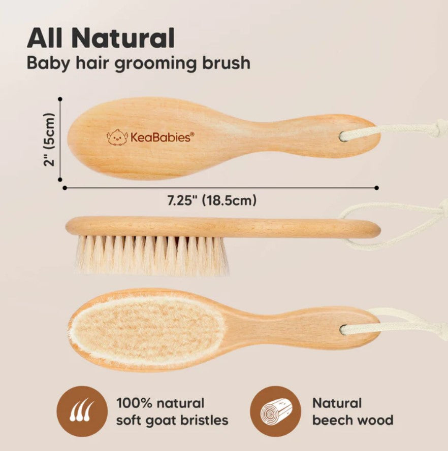 Дървена Бебешка Четка За Коса KeaBabies