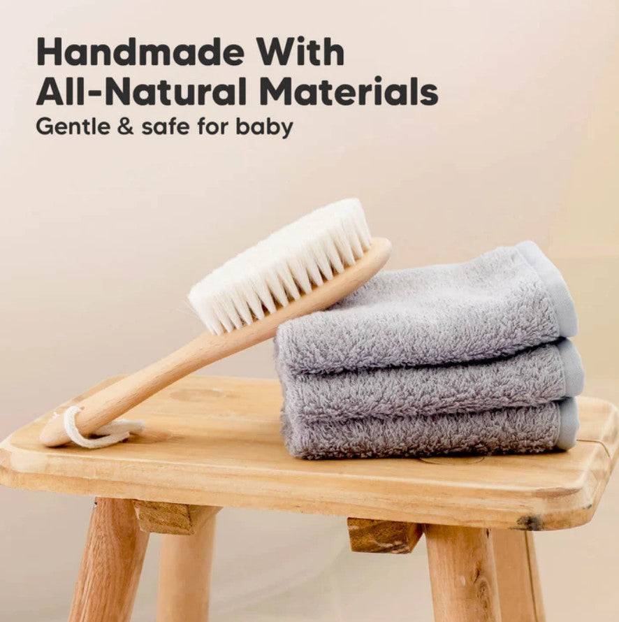 Perie din lemn pentru păr pentru bebeluși KeaBabies