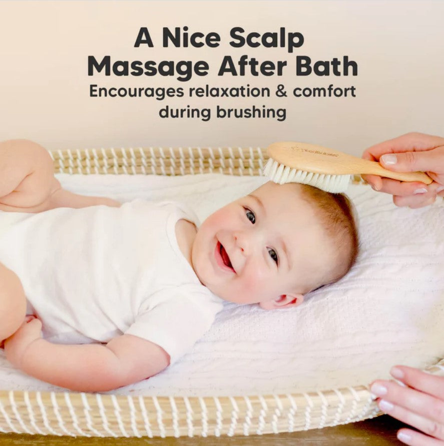 Perie din lemn pentru păr pentru bebeluși KeaBabies