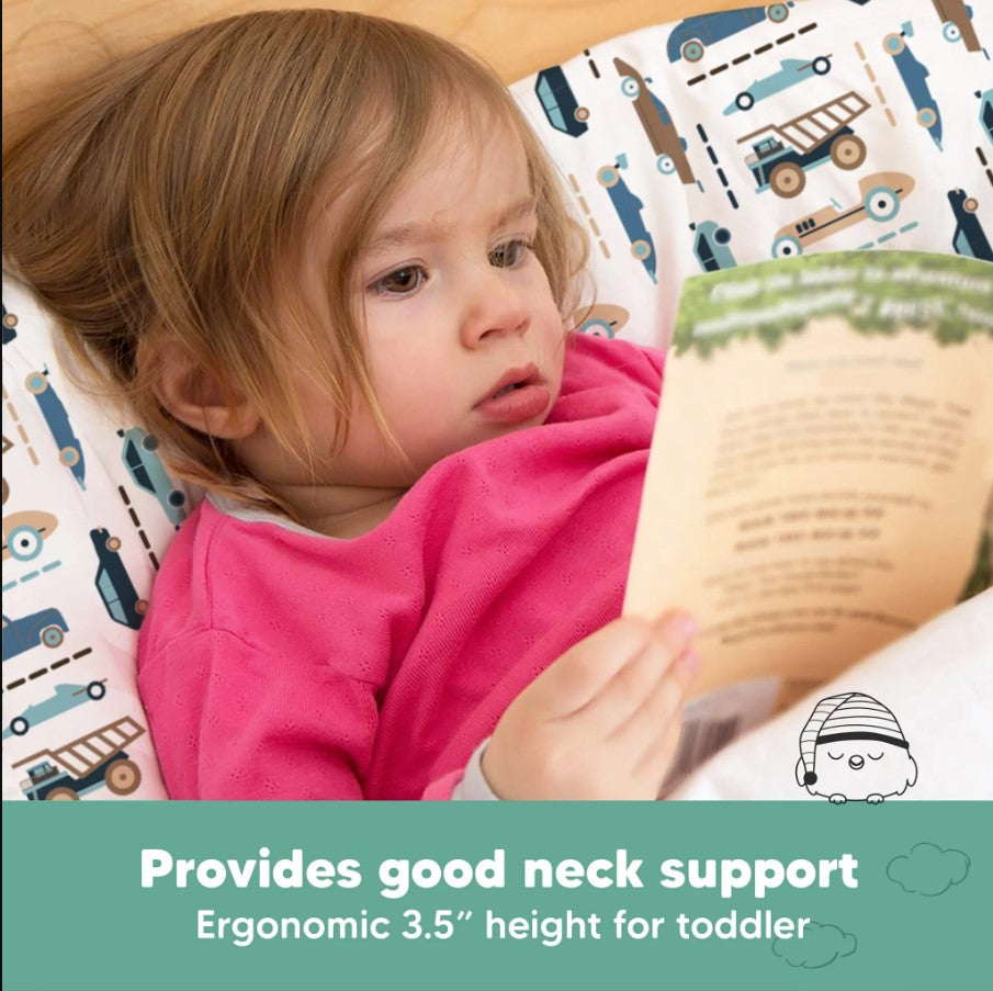 Детска Ергономична Възглавница 33х46см Коли KeaBabies