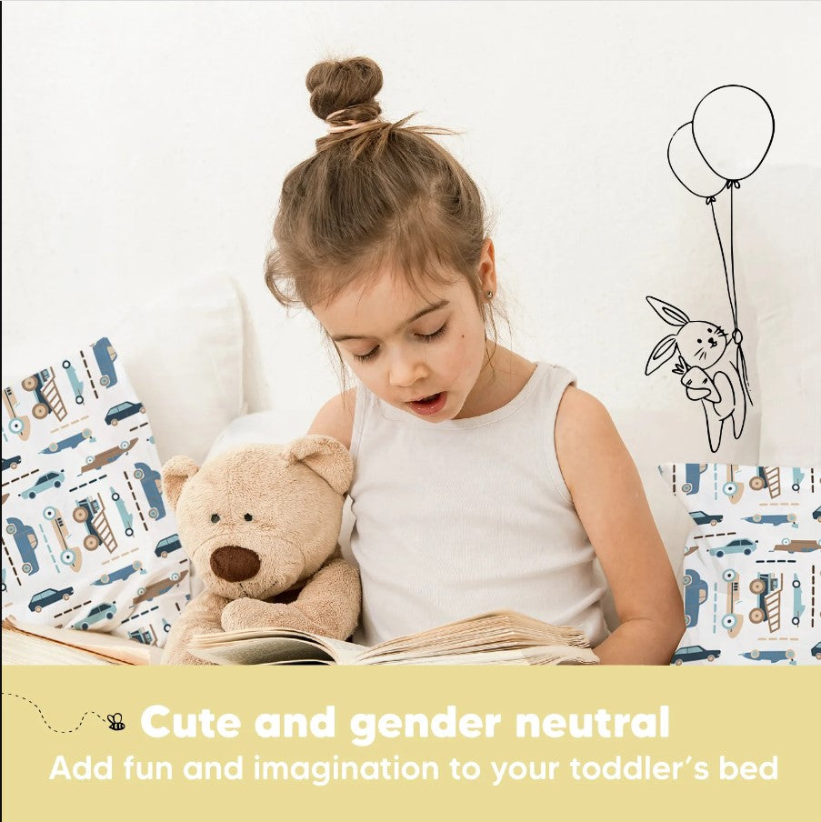 Детска Ергономична Възглавница 33х46см Коли KeaBabies