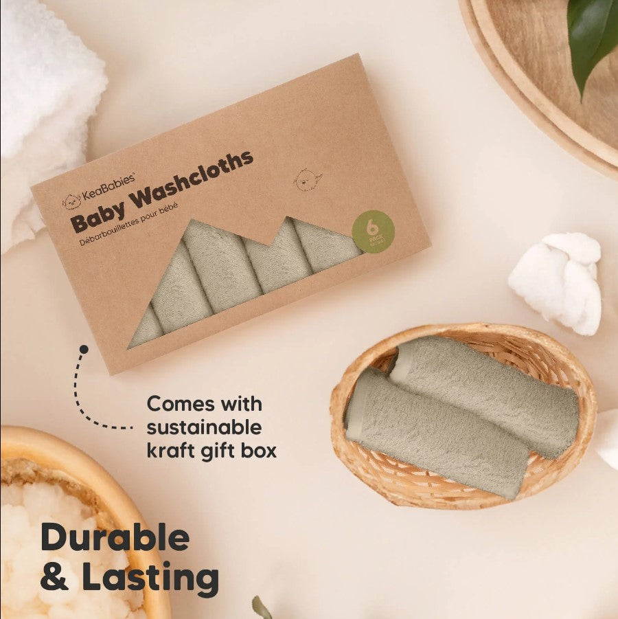 Kърпи От Органичен Бамбук 6 бр Кафяви KeaBabies