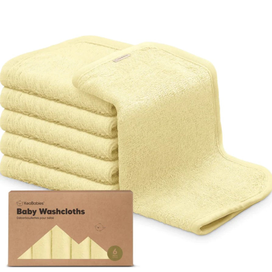 Organic Bamboo Towels 6 pcs Yellow KeaBabies