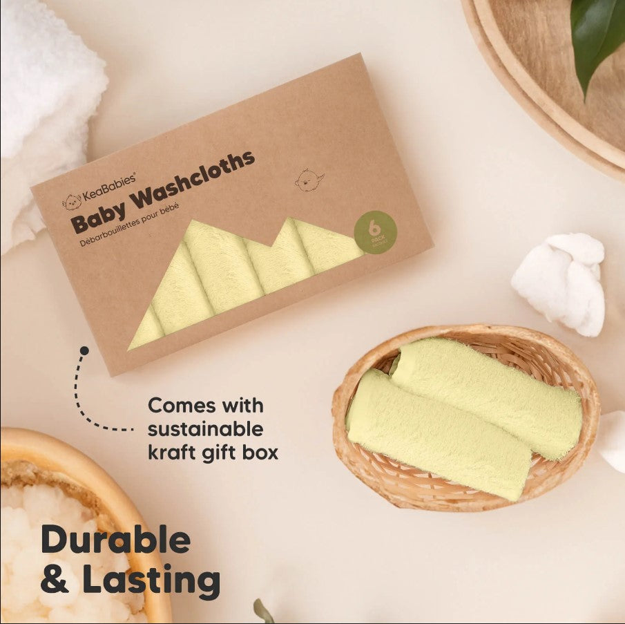 Kърпи От Органичен Бамбук 6 бр Жълти KeaBabies