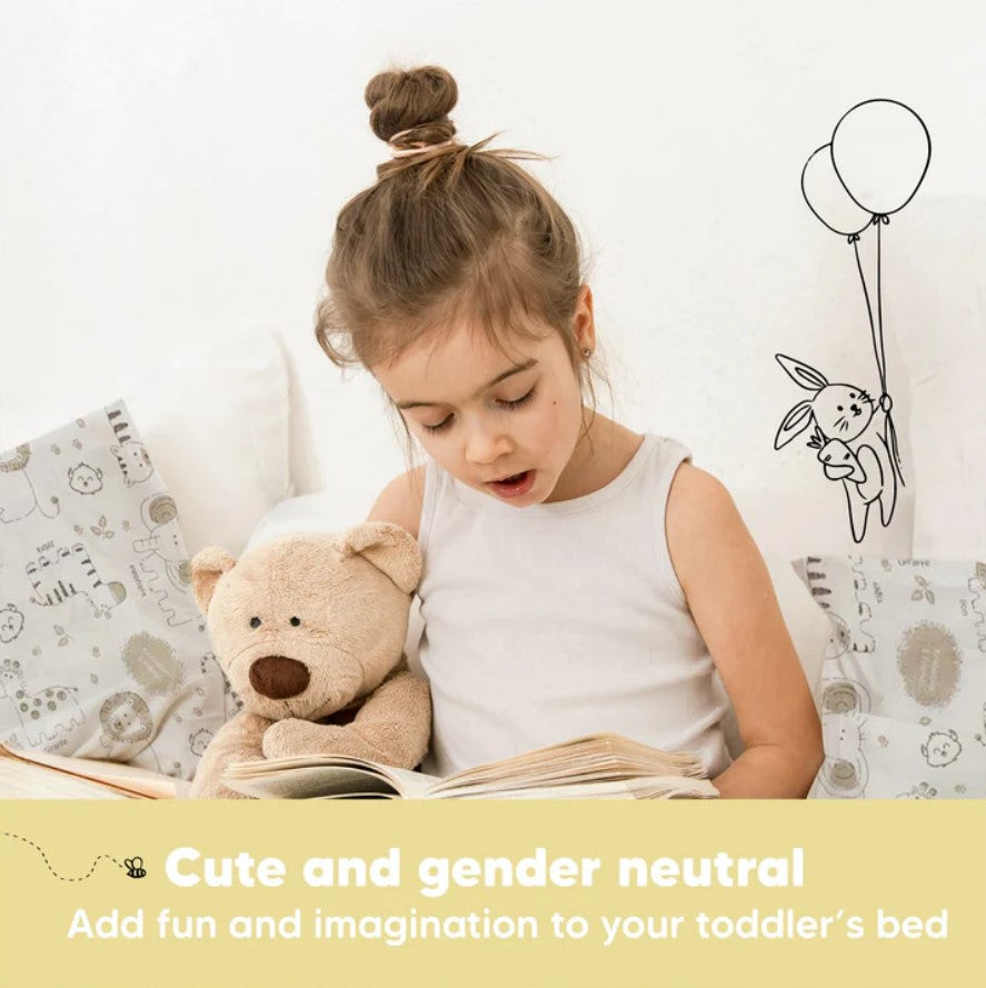 Детска Ергономична Възглавница 33х46см Сини Динозаври KeaBabies