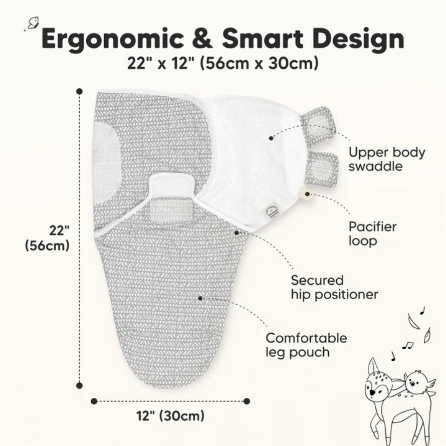 Антистрес Пелени За Повиване Organic 0-3 месеца 3бр Горски Животни KeaBabies