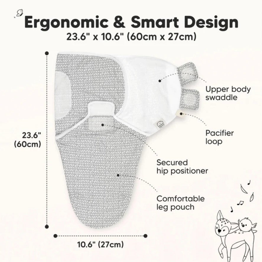Антистрес Пелени За Повиване Organic 3-6 месеца 3бр Горски Животни KeaBabies