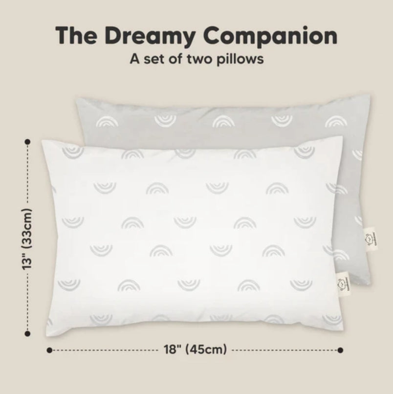 Детска Ергономична Възглавница 33х46см Бяла/Сива 2бр KeaBabies