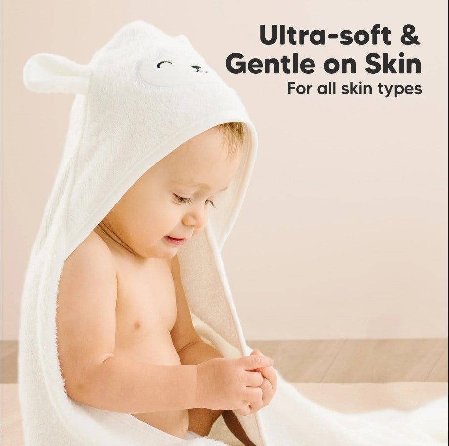 Бебешка Хавлия с качулка От Органичен Бамбук Агънце KeaBabies