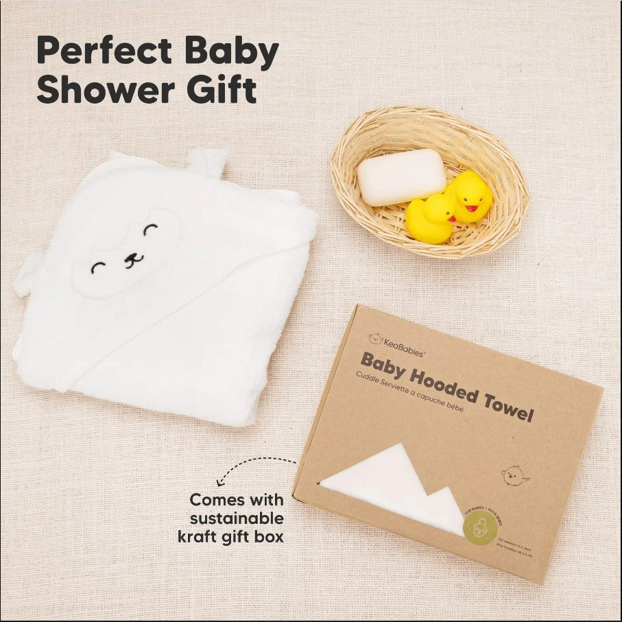 Бебешка Хавлия с качулка От Органичен Бамбук Агънце KeaBabies