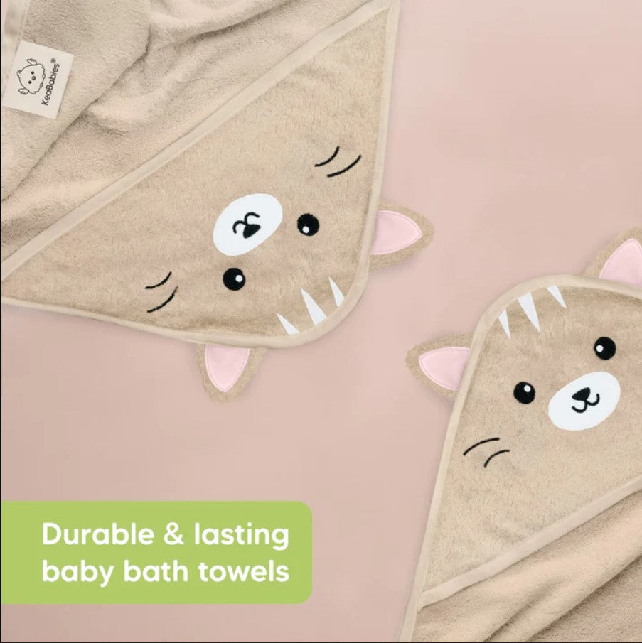 Бебешка Хавлия с качулка От Органичен Бамбук Котка KeaBabies