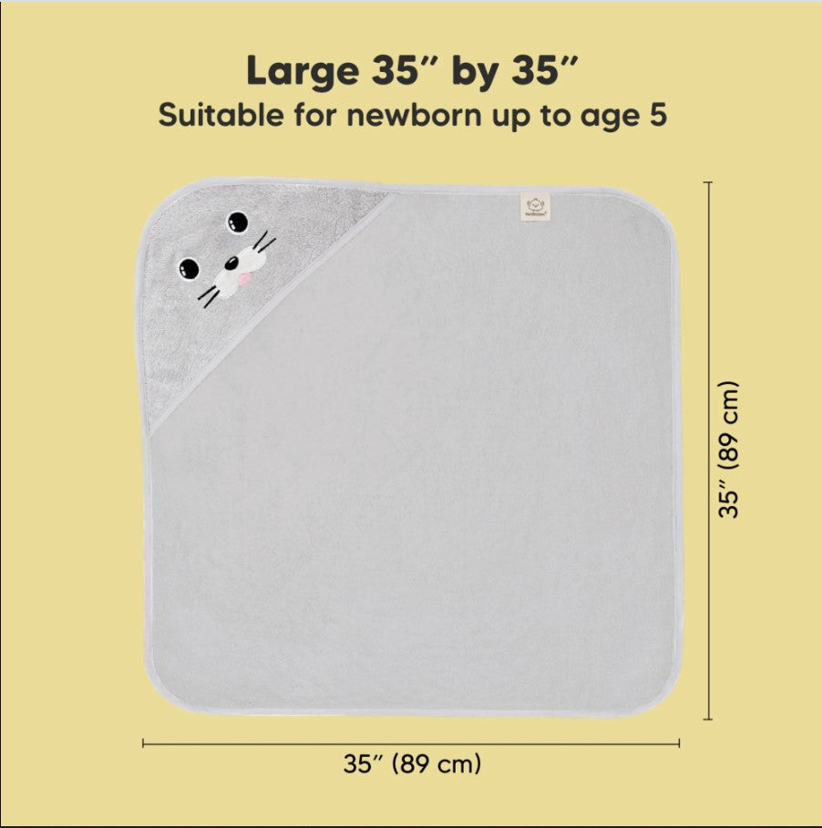 Бебешка Хавлия с качулка От Органичен Бамбук Тюленче KeaBabies