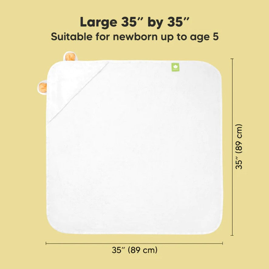 KeaBabies Prosop cu glugă pentru ursuleț de pluș din bambus organic