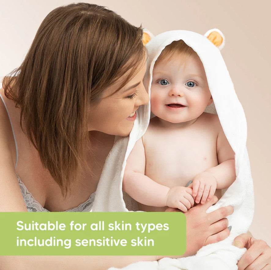 KeaBabies Prosop cu glugă pentru ursuleț de pluș din bambus organic