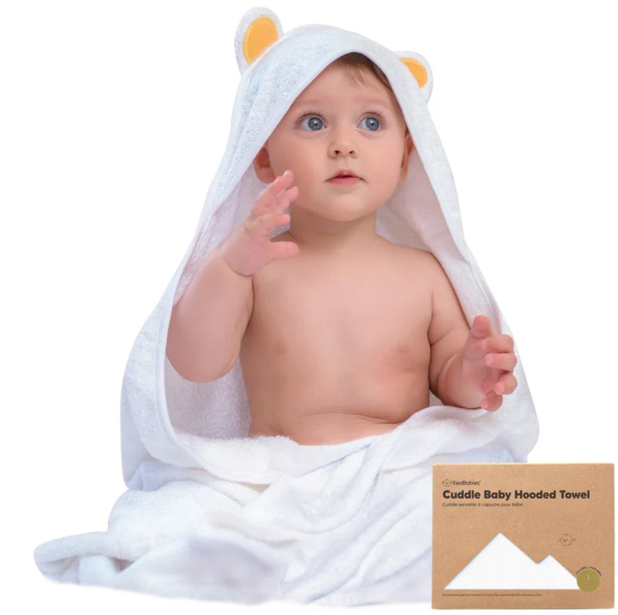 Baby Hooded Towel Made of Organic Bamboo Bear KeaBabies