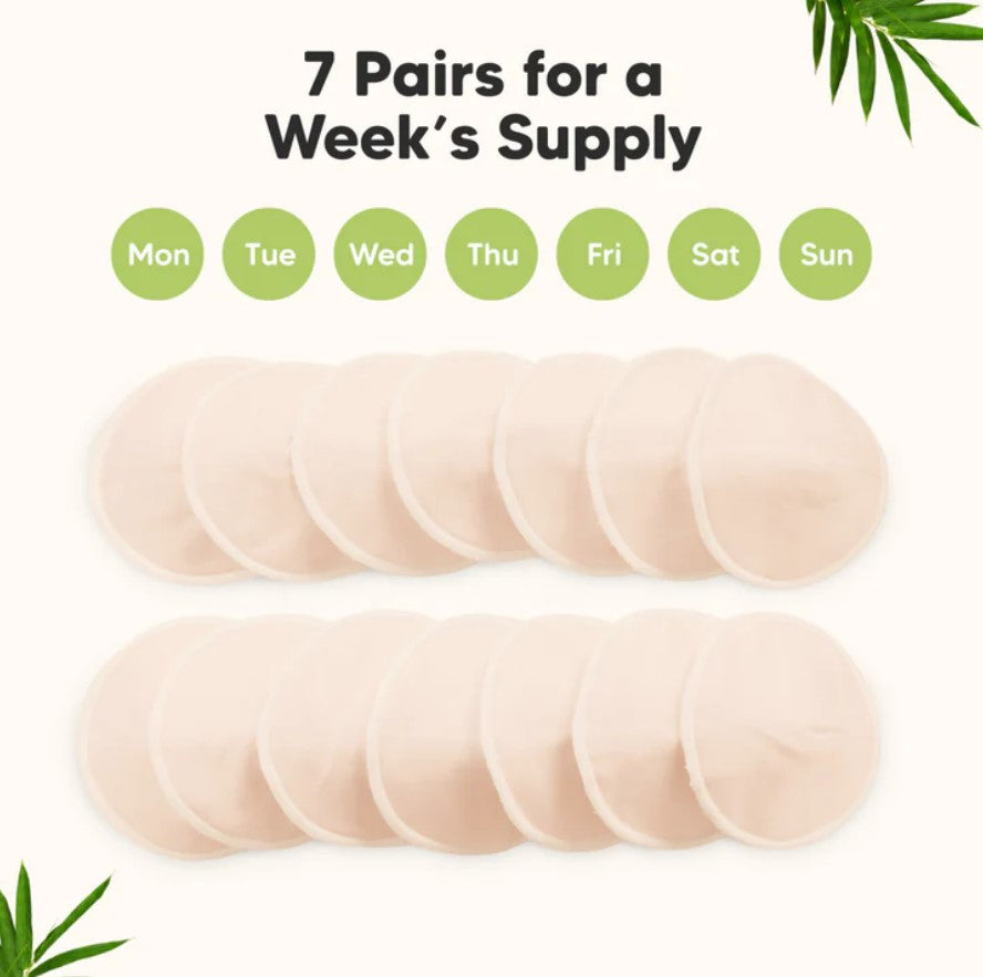 Органични Подплънки За Гърди За Многократна Употреба 14 Броя KeaBabies