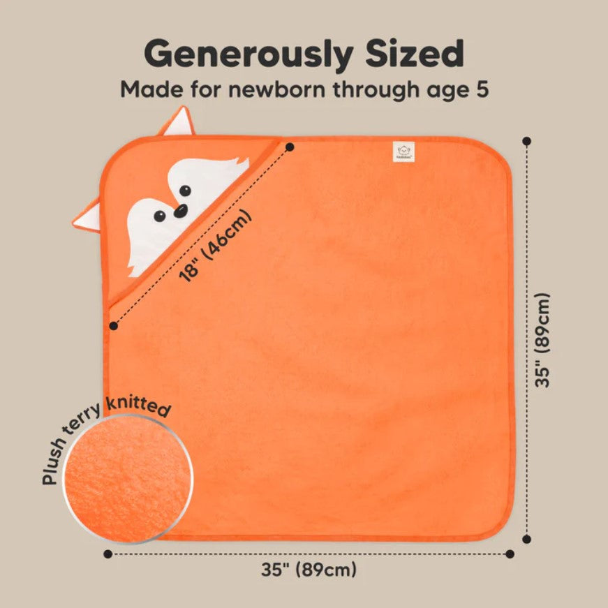 Бебешка Хавлия С Качулка От Органичен Бамбук Лисичка KeaBabies