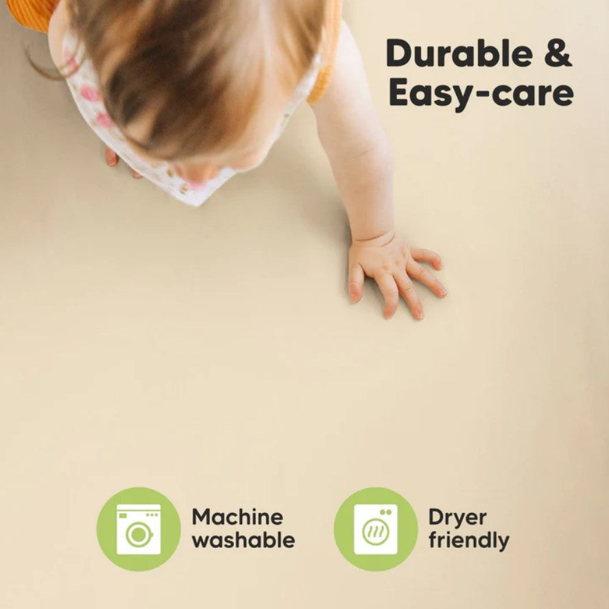 Чаршафи от Органичен Бамбук За Кошара Next To Me 2бр 66х97см Бежов/Бял Keababies