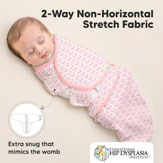 Scutece anti-stres organice 3-6 luni 3buc flori roz keababies