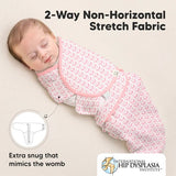 Scutece anti-stres organice 3-6 luni 3buc flori roz keababies