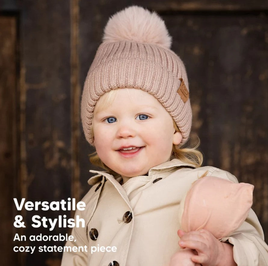 Зимна Детска Шапка 6-36м Розова 2 Броя Keababies