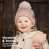 Palarie Copii Iarna 6-36m Roz 2 Piese Keababies