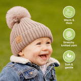 Palarie Copii Iarna 6-36m Roz 2 Piese Keababies