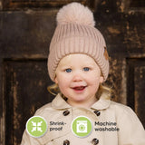 Palarie Copii Iarna 6-36m Roz 2 Piese Keababies
