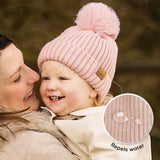 Palarie Copii Iarna 6-36m Roz 2 Piese Keababies