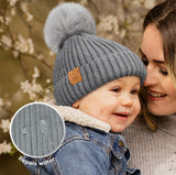Palarie Copii Iarna 6-36m Gri 2 Piese Keababies