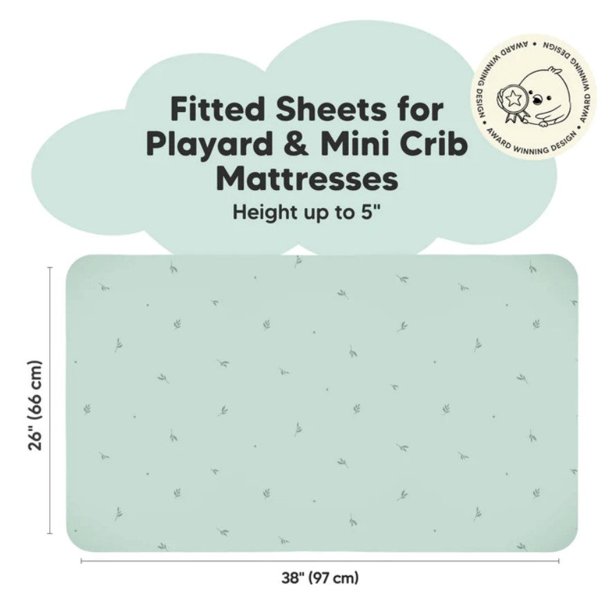 Чаршафи от Органичен Бамбук За Кошара Next To Me 2бр 66х97см Зайчета Keababies