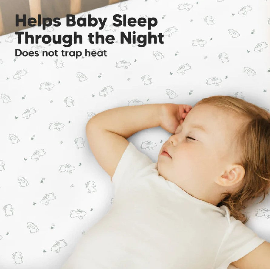 Чаршафи от Органичен Бамбук За Кошара Next To Me 2бр 66х97см Зайчета Keababies