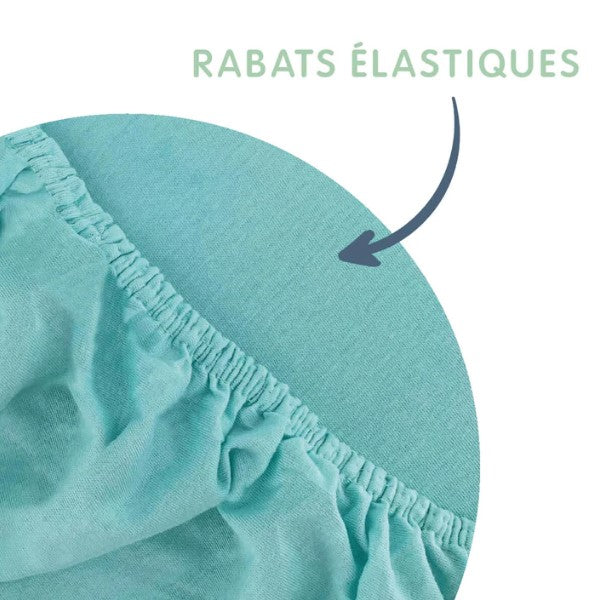 Комплект 2 Броя Чаршафи 60x120 См - Тропически-Бял Babycalin