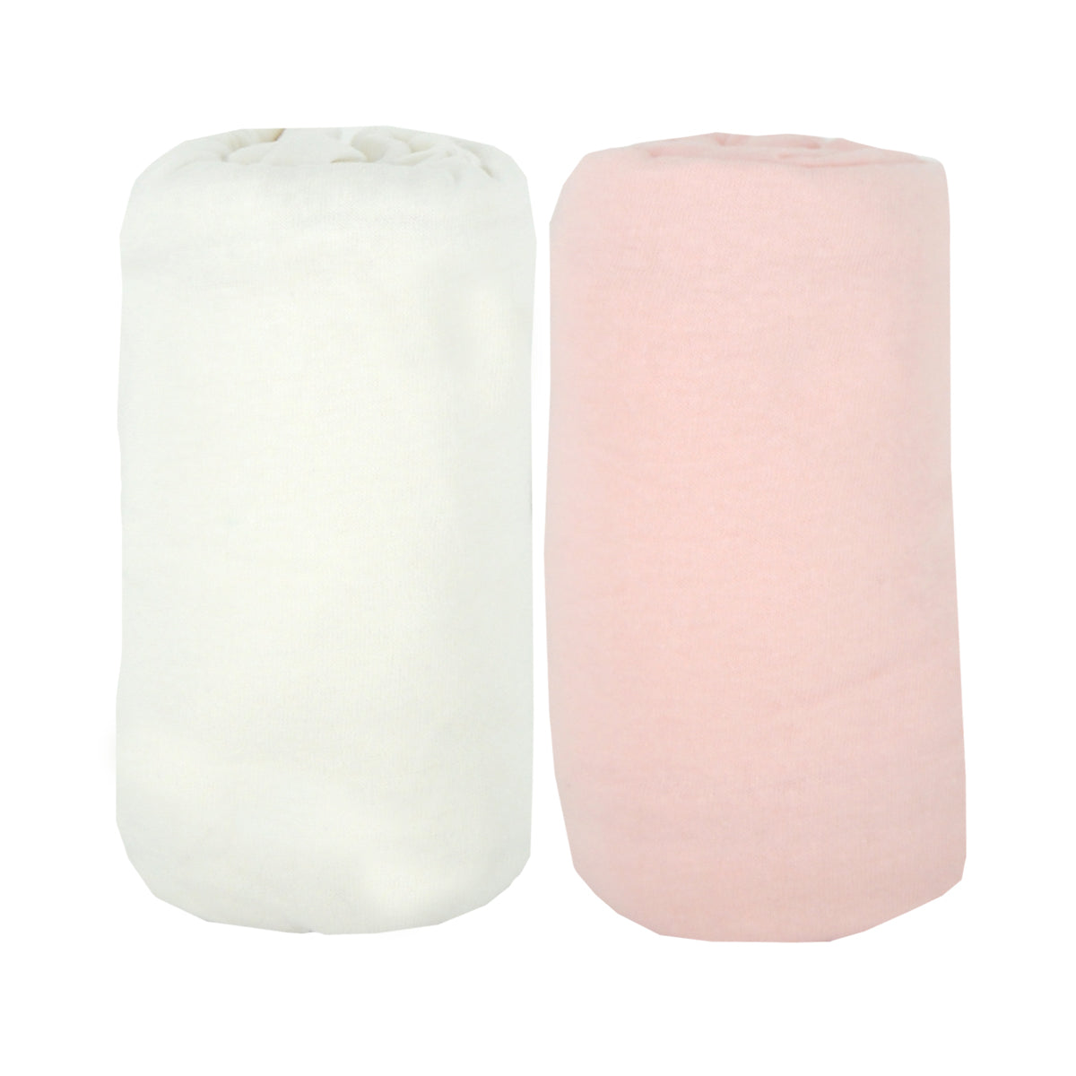 Чаршафи 2 Броя 60Х120См 100% Памук Бял/Розов Babycalin