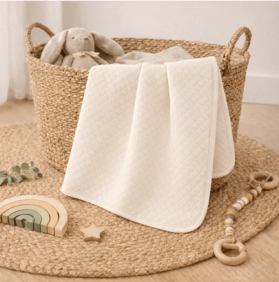 Лятно бебешко одеяло 75x100 см Екрю BabyCalin